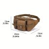 Men's Waterproof Nylon Fanny Pack With Adjustable Belt; Tactical Sport Arm Waist Bag For Outdoor Hiking Fishing Hunting Camping Travel - CP Camouflage
