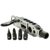 1pc Multifunctional Keychain Tool Kit; Mini EDC Pocket Screwdriver Set; Bottle Opener; LED Flashlight For Outdoor Camping Fishing Hiking - Black
