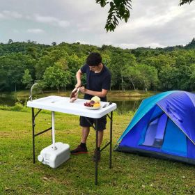 Folding Portable Fish Cleaning Cutting Table - as show