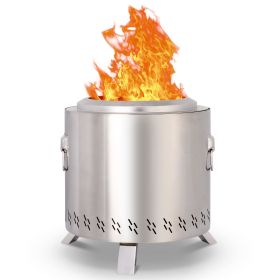 Portable Smokeless Fire Pit with Stand - SMALL