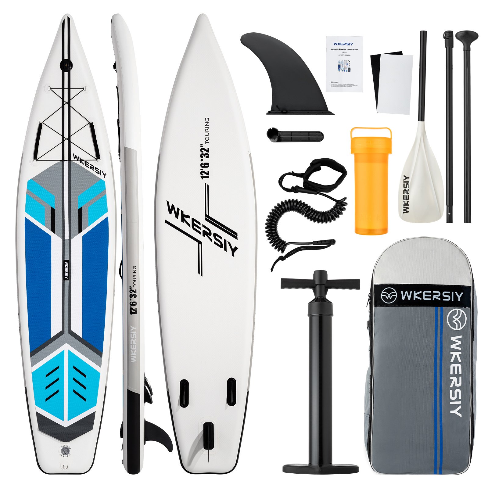 inflatable paddle board 12'6 touring Sup including sup paddle, paddleboard backpack, pump, leash inflatable paddle board 12'6 touring Sup including sup paddle, paddleboard backpack, pump, leash