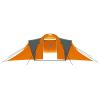 Camping Tent 9 Persons Fabric Gray and Orange - Orange