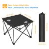 1Pc Foldable Camping Table Portable Picnic Table Lightweight Travel Desk for picnic - Black