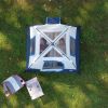 4-Person Instant Cabin Tent with LED Lighted Hub - silver/dark blue