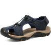 Men Summer Sandal Cow Leather Hiking Sandal Man Beach Sandal Outdoor Casual Shoe High Quality Leather Aqua Shoes Plus Size 46 - Camel - 44