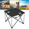 1Pc Foldable Camping Table Portable Picnic Table Lightweight Travel Desk for picnic - Black
