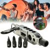 1pc Multifunctional Keychain Tool Kit; Mini EDC Pocket Screwdriver Set; Bottle Opener; LED Flashlight For Outdoor Camping Fishing Hiking - Black
