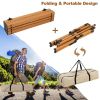 Traveling Folding Camping Table W/Carry Bag - Natural - L