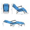 Folding Camping Reclining Chairs,Portable Zero Gravity Chair,Outdoor Lounge Chairs, Patio Outdoor Pool Beach Lawn Recline - Blue