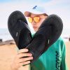 Men's flip-flops; breathable beach shoes; massage soles; men's sandals - Black - 45