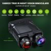 1080p FHD Rechargeable Digital Night Vision Goggles Binoculars For Adults; Travel Infrared Goggles For Hunting; Camping; Surveillance - Black