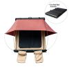 Trustmade Triangle Aluminium Black Hard Shell Beige Rooftop Tent Scout MAX Series ;  With Two Rainflies of Different Colors - Black+Beige with Rack