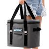 24-Can Soft Cooler Water-Resistant Leakproof Insulated Lunch Bag - Dark gray