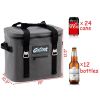 24-Can Soft Cooler Water-Resistant Leakproof Insulated Lunch Bag - Dark gray