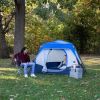 4-Person Instant Cabin Tent with LED Lighted Hub - silver/dark blue