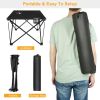 1Pc Foldable Camping Table Portable Picnic Table Lightweight Travel Desk for picnic - Black