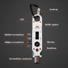 1pc Multifunctional Keychain Tool Kit; Mini EDC Pocket Screwdriver Set; Bottle Opener; LED Flashlight For Outdoor Camping Fishing Hiking - Black
