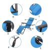 Folding Camping Reclining Chairs,Portable Zero Gravity Chair,Outdoor Lounge Chairs, Patio Outdoor Pool Beach Lawn Recline - Blue