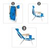Backpack Beach Chair Folding Portable Chair - Blue