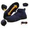 Outdoor Mesh Fly Weaving Sports Hiking Shoes Men Big Child Fashion Breathable High-top Climbing Amphibious Walking Elastic Laces - 319 dark grey - 41