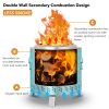 Portable Smokeless Fire Pit with Stand - SMALL
