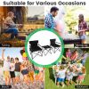 Traveling Folding Camping Chairs and Table Set with Carrying Bag - Black - Camping Chairs